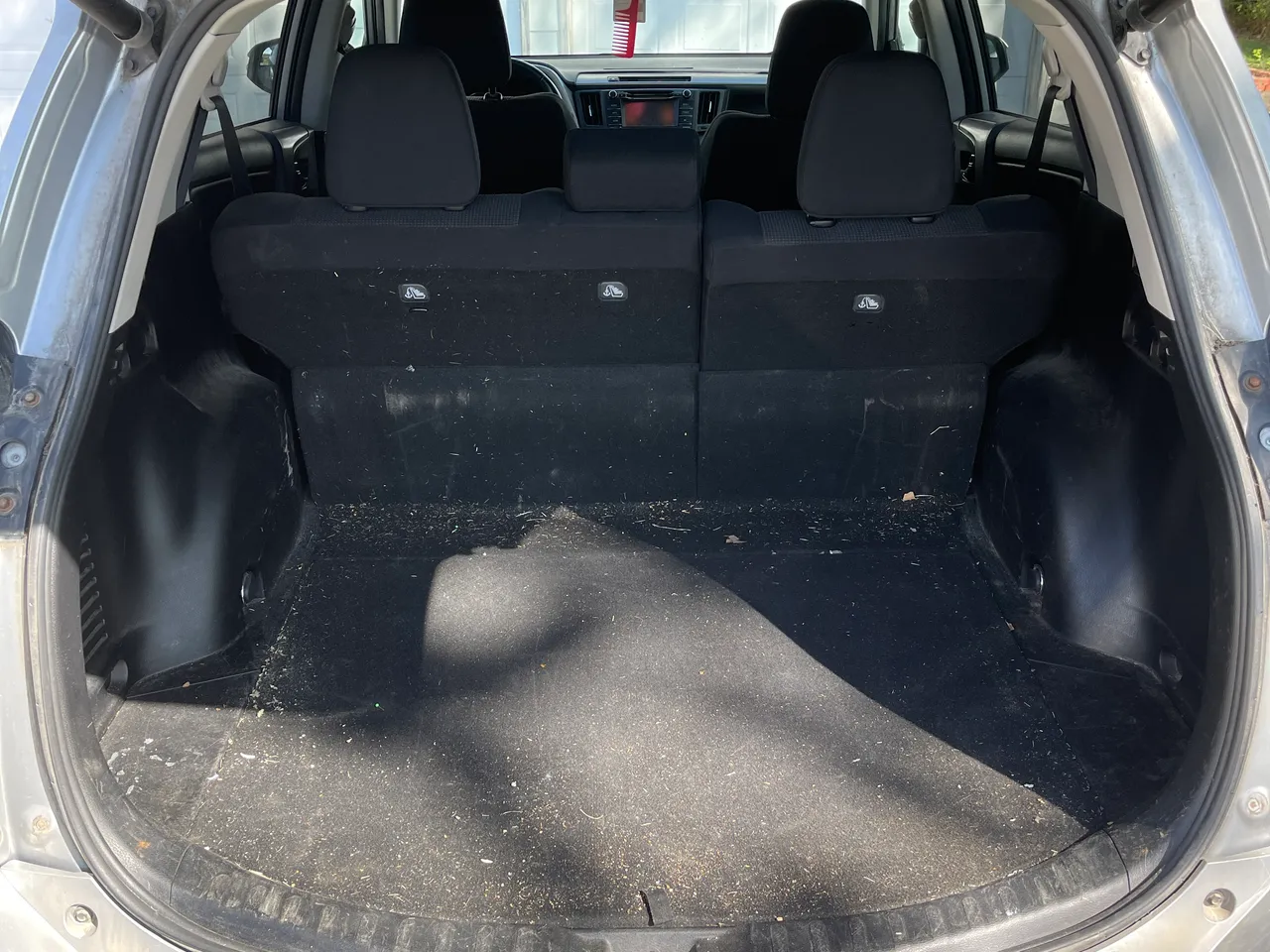 Before: Subaru Forester cargo area before and after detailing in West Plains, MO